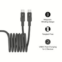 Momax สายชาร์จ 2 in 1 รุ่น Mag.Link ชาร์จไว PD QC 3.0 100W USB-C to C (ยาว 2m) - สี Black