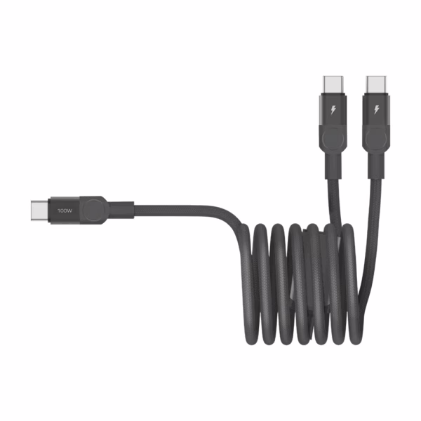 Momax สายชาร์จ 2 in 1 รุ่น Mag.Link ชาร์จไว PD QC 3.0 100W USB-C to C (ยาว 2m) - สี Black