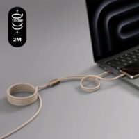 Momax สายชาร์จ 2 in 1 รุ่น Mag.Link ชาร์จไว PD QC 3.0 100W USB-C to C (ยาว 2m) - สี Black