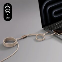 Momax สายชาร์จ 2 in 1 รุ่น Mag.Link ชาร์จไว PD QC 3.0 100W USB-C to C (ยาว 2m) - สี Black