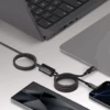 Momax สายชาร์จ 2 in 1 รุ่น Mag.Link ชาร์จไว PD QC 3.0 100W USB-C to C (ยาว 2m) - สี Black