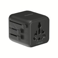 Momax หัวแปลงปลั๊กไฟ รุ่น 1‑World AC 2 ช่อง พร้อมระบบกันไฟ รองรับสูงสุด 2500W - สี Black