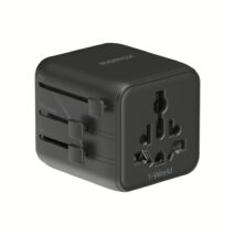 Momax หัวแปลงปลั๊กไฟ รุ่น 1‑World AC 2 ช่อง พร้อมระบบกันไฟ รองรับสูงสุด 2500W - สี Black