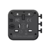 Momax หัวแปลงปลั๊กไฟ รุ่น 1‑World AC 2 ช่อง พร้อมระบบกันไฟ รองรับสูงสุด 2500W - สี Black