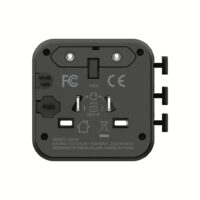 Momax หัวแปลงปลั๊กไฟ รุ่น 1‑World AC 2 ช่อง พร้อมระบบกันไฟ รองรับสูงสุด 2500W - สี Black