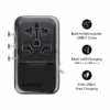 Momax หัวชาร์จ+หัวแปลงปลั๊กไฟ รุ่น 1-World+ Flow 4-Port 35W พร้อมสาย USB-C ในตัว - สี White