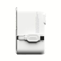 Momax หัวชาร์จ+หัวแปลงปลั๊กไฟ รุ่น 1-World+ Flow 4-Port 35W พร้อมสาย USB-C ในตัว - สี White