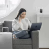Momax หัวชาร์จ+หัวแปลงปลั๊กไฟ รุ่น 1-World+ Flow 4-Port 35W พร้อมสาย USB-C ในตัว - สี White
