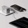 Momax หัวชาร์จ+หัวแปลงปลั๊กไฟ รุ่น 1-World+ Flow 4-Port 35W พร้อมสาย USB-C ในตัว - สี White