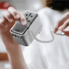 Momax หัวชาร์จ+หัวแปลงปลั๊กไฟ รุ่น 1-World+ Flow 4-Port 35W พร้อมสาย USB-C ในตัว - สี White