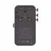 Momax หัวชาร์จ+หัวแปลงปลั๊กไฟ รุ่น 1-World2+ AC 2 ช่อง 4-Port GaN 100W รองรับ Plug Type-A พร้อมสายในตัว - สี Black