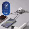Momax หัวชาร์จ+หัวแปลงปลั๊กไฟ รุ่น 1-World2 AC 2 ช่อง 3-Port PD65W+ GAN 20W+USB-A18W รองรับ Plug Type-A - สี Black