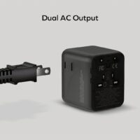 Momax หัวชาร์จ+หัวแปลงปลั๊กไฟ รุ่น 1-World2 AC 2 ช่อง 3-Port PD65W+ GAN 20W+USB-A18W รองรับ Plug Type-A - สี White