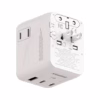 Momax หัวชาร์จ+หัวแปลงปลั๊กไฟ รุ่น 1-World2 AC 2 ช่อง 3-Port PD65W+ GAN 20W+USB-A18W รองรับ Plug Type-A - สี White