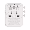 Momax หัวชาร์จ+หัวแปลงปลั๊กไฟ รุ่น 1-World2 AC 2 ช่อง 3-Port PD65W+ GAN 20W+USB-A18W รองรับ Plug Type-A - สี White