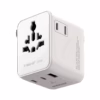 Momax หัวชาร์จ+หัวแปลงปลั๊กไฟ รุ่น 1-World2 AC 2 ช่อง 3-Port PD65W+ GAN 20W+USB-A18W รองรับ Plug Type-A - สี White