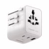 Momax หัวชาร์จ+หัวแปลงปลั๊กไฟ รุ่น 1-World2 AC 2 ช่อง 3-Port PD65W+ GAN 20W+USB-A18W รองรับ Plug Type-A - สี White