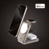 Momax แท่นชาร์จไร้สาย Momax รุ่น 1-Charge Q.Port Qi2 3-in-1 (15W) - สี Titanium