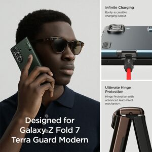 VRS รุ่น Terra Guard Modern - เคส Galaxy Z Fold 7 - สี Black