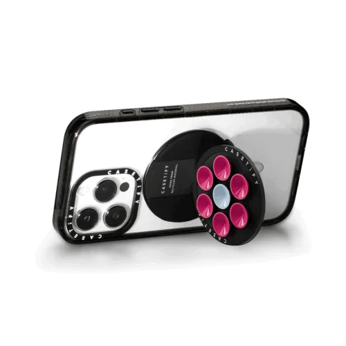 Casetify รุ่น Snappy Snap Stick Grip Stand - ขาตั้งและตัวดูด - สี Pink Blossom