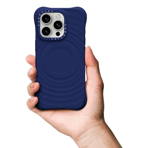 Casetify รุ่น Ripple Case - เคส iPhone 16 Pro - สี Navy Blue