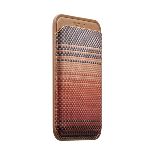 Pitaka รุ่น Magnetic Woven Wallet - ที่เก็บบัตรติดหลังมือถือ - สี Sunset