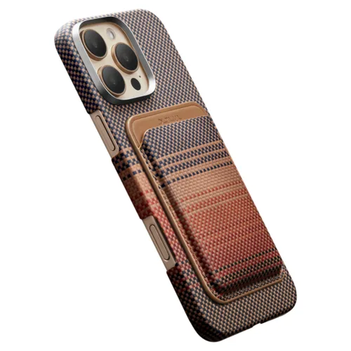 Pitaka รุ่น Magnetic Woven Wallet - ที่เก็บบัตรติดหลังมือถือ - สี Sunset