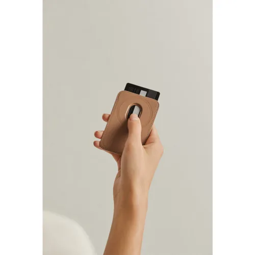 Pitaka รุ่น Magnetic Woven Wallet - ที่เก็บบัตรติดหลังมือถือ - สี Black/Grey
