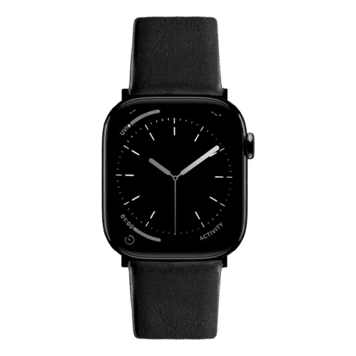 Sandmarc รุ่น Leather - สายนาฬิกา Apple Watch 44/45/46/49mm - สี Black (Black Hardware)
