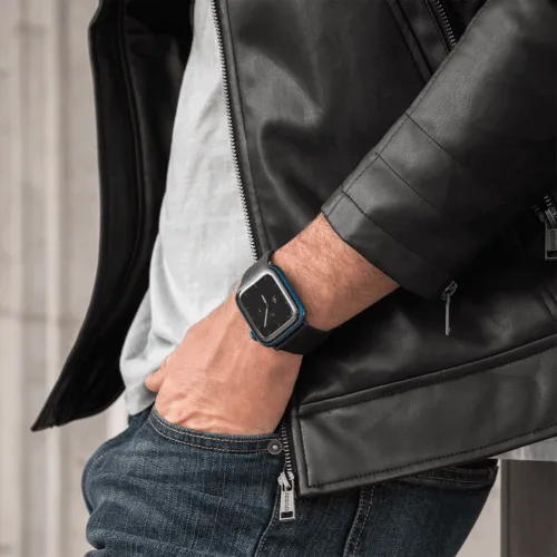 Sandmarc รุ่น Leather - สายนาฬิกา Apple Watch 44/45/46/49mm - สี Black (Black Hardware)