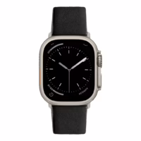 Sandmarc รุ่น Leather - สายนาฬิกา Apple Watch 44/45/46/49mm - สี Black (Silver Hardware)