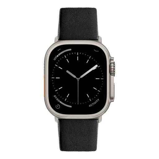 Sandmarc รุ่น Leather - สายนาฬิกา Apple Watch 44/45/46/49mm - สี Black (Silver Hardware)