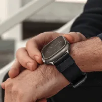 Sandmarc รุ่น Leather - สายนาฬิกา Apple Watch 44/45/46/49mm - สี Black (Silver Hardware)