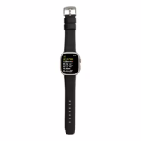 Sandmarc รุ่น Leather - สายนาฬิกา Apple Watch 44/45/46/49mm - สี Black (Silver Hardware)