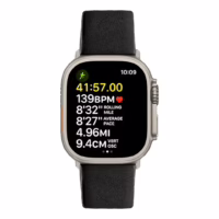 Sandmarc รุ่น Leather - สายนาฬิกา Apple Watch 44/45/46/49mm - สี Black (Silver Hardware)