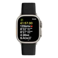 Sandmarc รุ่น Leather - สายนาฬิกา Apple Watch 44/45/46/49mm - สี Black (Silver Hardware)