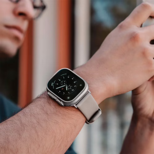 Sandmarc รุ่น Leather - สายนาฬิกา Apple Watch 44/45/46/49mm - สี Sand (Black Hardware) - Image 3