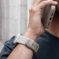 Sandmarc รุ่น Leather - สายนาฬิกา Apple Watch 44/45/46/49mm - สี Sand (Black Hardware)