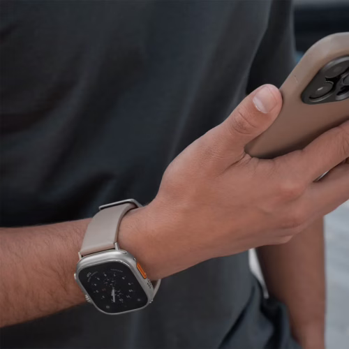 Sandmarc รุ่น Leather - สายนาฬิกา Apple Watch 44/45/46/49mm - สี Sand (Black Hardware) - Image 5