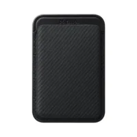 Pitaka รุ่น Magnetic Woven Wallet - ที่เก็บบัตรติดหลังมือถือ - สี Black/Grey