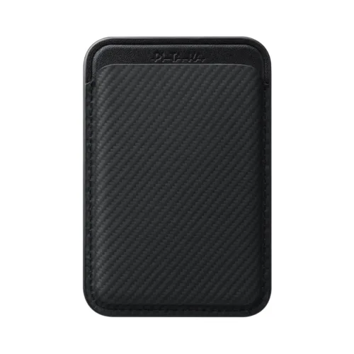Pitaka รุ่น Magnetic Woven Wallet - ที่เก็บบัตรติดหลังมือถือ - สี Black/Grey