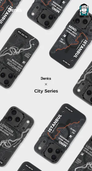 Benks รุ่น City-London with Camera Control - เคส iPhone 17 Pro Max - สี Black