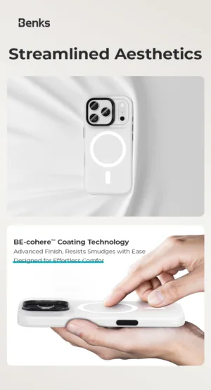 Benks รุ่น Lucid Armor (Magnetic) with Camera Control - เคส iPhone 17 Air - สี Black