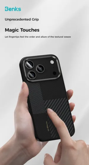 Benks รุ่น ArmorPro Montage Kevlar® with Camera Control - เคส iPhone 17 Pro - สี Black