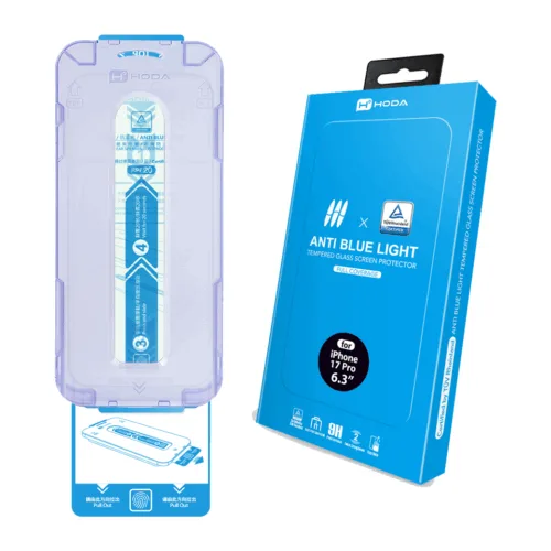 Hoda รุ่น Blue Light Filter (BLC) with Anti-Reflecion (AR) Tempered Glass - ฟิล์มกระจก iPhone 17 Pro - Image 2