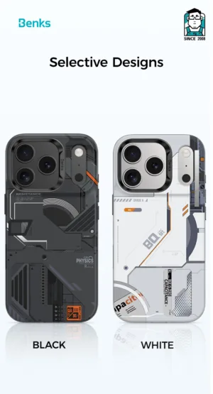Benks รุ่น Mecha (Magnetic) with Camera Control - เคส iPhone 17 Pro - สี White
