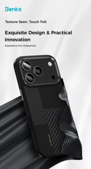 Benks รุ่น ArmorPro Montage Kevlar® with Camera Control - เคส iPhone 17 Pro - สี Black