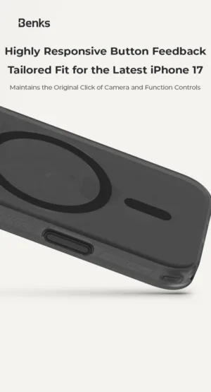 Benks รุ่น Lucid Armor (Magnetic) with Camera Control - เคส iPhone 17 Air - สี Black