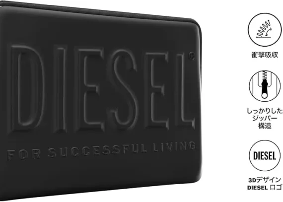Diesel รุ่น 3D Biscotto Laptop Sleeve - ซองโน๊ตบุ๊ค ซองใส่แล็ปท็อป Laptop 16" - สี Black - Image 3