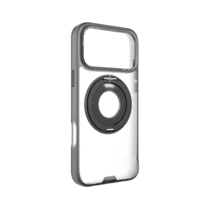 Hoda รุ่น Rough Case (Magnetic) with 360° Rotating Ring Stand - เคส iPhone 17 Pro Max - สี Black